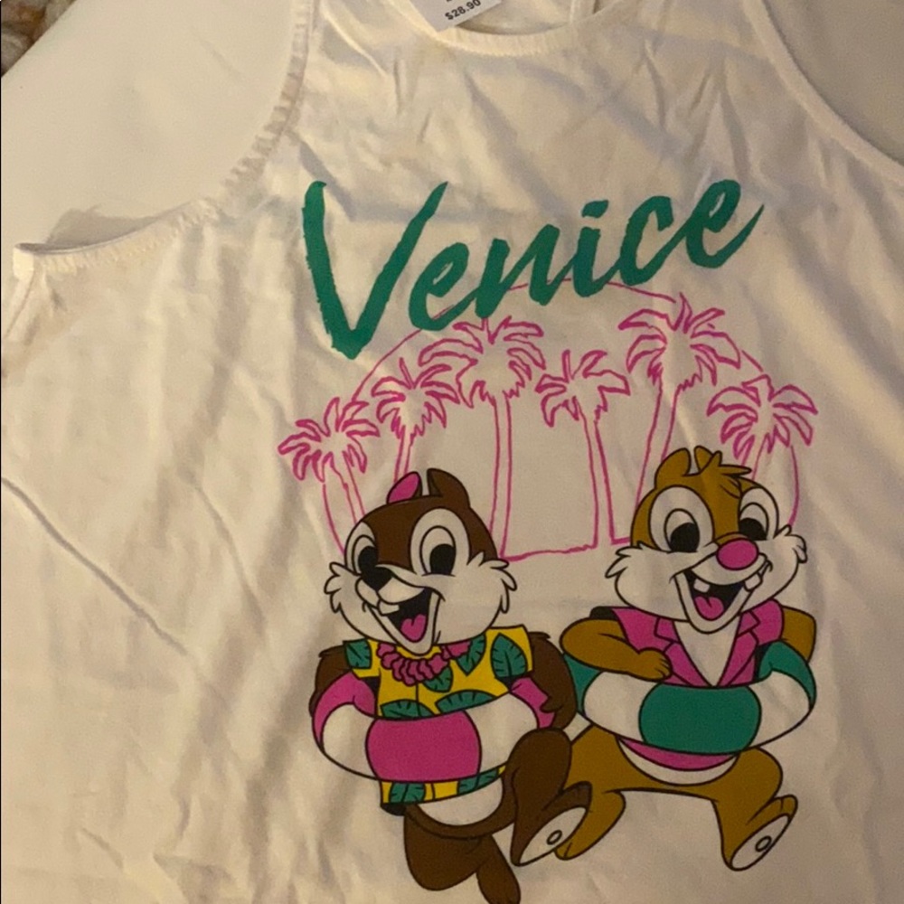 chip and dale Venice Disney tank top